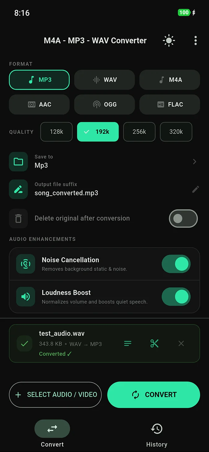 M4A to MP3 WAV Converter