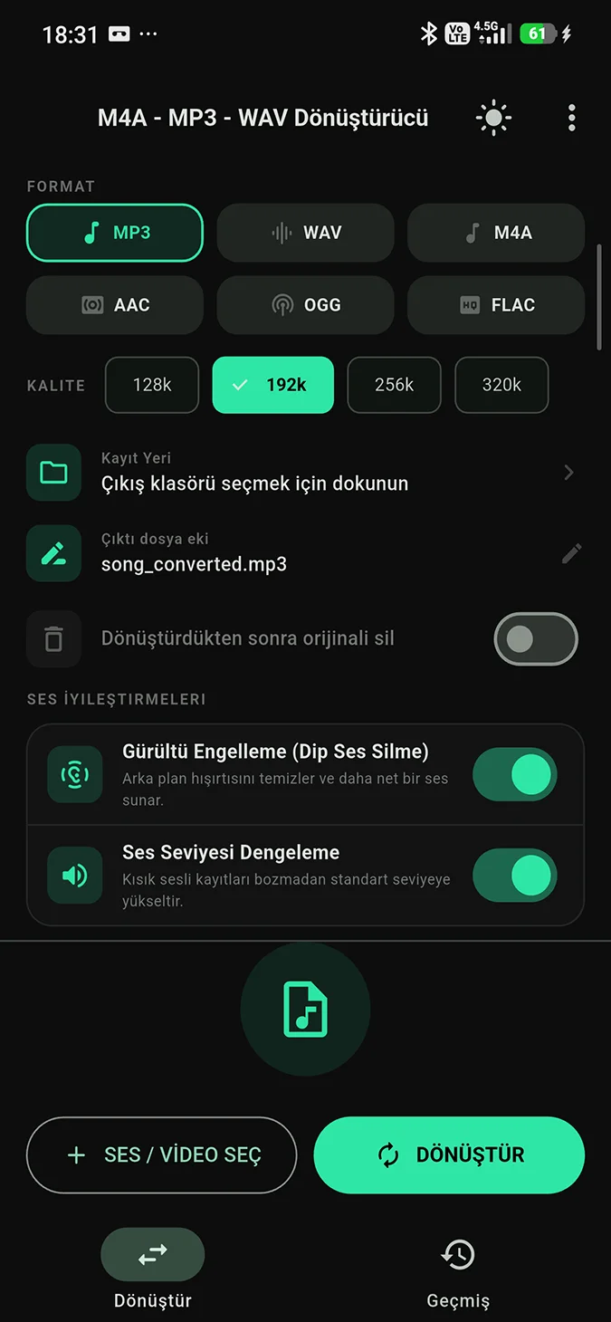 M4A to MP3 WAV Converter